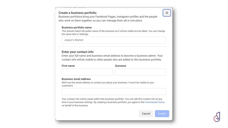 Keyin Business Information in Meta Business